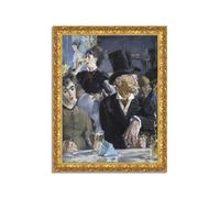 Quadro stampa su tela effetto dipinto con cornice in legno oro - Edouard Manet