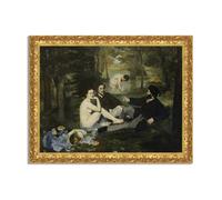 Quadro stampa su tela effetto dipinto con cornice in legno oro - Edouard Manet