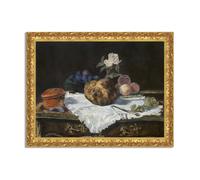 Quadro stampa su tela effetto dipinto con cornice in legno oro - Edouard Manet