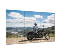 Quadro stampato su tela Wall Art Decor 120x80cm Harley Davidson Moto No. H5091M_PC3X