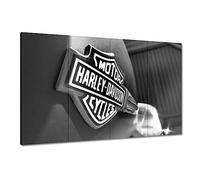 Quadro stampato su tela Wall Art Decor 120x80cm logo Harley Davidson n. H1976M_PC4A