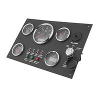 Quadro Strumenti 12V/24V con Pressione Dell'olio, Temperatura Dell'acqua, Display della Tensione, Chiavi di Accensione per Motori, Gruppi Elettrogeni, Camper, Yacht, Barche da