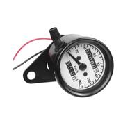 Quadro strumenti moto multifunzione Indicatore analogico combinato contachilometri contachilometri universale per moto con doppi quadranti(Black and White)