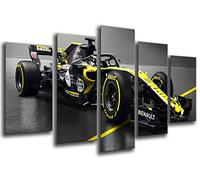 Quadro su Legno, Auto Formula 1, Renault R.S.18, Renault F12018, Carlos Sainz, Nico Hulkenberg, 165 x 62cm, Stampa in qualita Fotografica. Ref. 27110