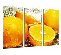 Quadro Su Legno, Frutta, arancia, acqua, 97 x 62cm, Stampa in qualita fotografica. Ref. 26679