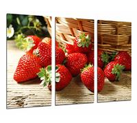 Quadro su Legno, Generi Alimentari, Cucina, Fruteria, Frutta acida Cesto di Fragole, 97 x 62cm, Stampa in qualita Fotografica. Ref. 27013