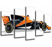 Quadro su Legno, Macchina di Formula 1 McLaren Honda, Fernando Alonso 2017, 165 x 62cm, Stampa in qualita Fotografica. Ref. 26561