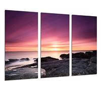 Quadro su Legno, Paesaggio Sunset Beach on The Sea, 97 x 62cm, Stampa in qualita Fotografica. Ref. 26414