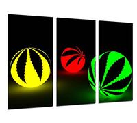 Quadro su Legno, Palline di Cannabis, Palline Colorate, 97 x 62cm, Stampa in qualita Fotografica. Ref. 26513