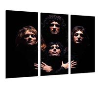 Quadro su Legno, Queen, Freddie Mercury, Brian May, Rock Music, Bohemian Rhapsody, 97 x 62cm, Stampa in qualita Fotografica. Ref. 26519