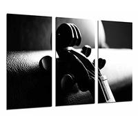 Quadro su Legno, Violino in Bianco e Nero, pioli, 97 x 62cm, Stampa in qualita Fotografica. Ref. 26750