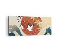 Quadro su Tela 100x40cm Stampe da Parete Aironi Sole Mare Grandi Decorazione Murale Camera da Letto Cucina 1 pezzo Quadri Moderni Soggiorno Grafica Immagini Wall Art Canvas AB100x40-4821