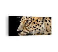 Quadro su Tela 100x40cm Animali leopardo gatto selvatico animali selvatici