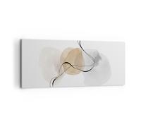 Quadro su Tela 100x40cm Astratto minimalista acquerello Stampe Immagini Murale