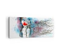 Quadro su Tela 100x40cm Astronauta universo astronomia esploratore Stampe Murale