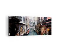 Quadro su Tela 100x40cm Barca ponte turismo venezia Stampe Immagini Murale