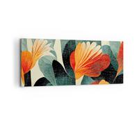 Quadro su Tela 100x40cm Botanica Boho Grunge Stampe Immagini Quadri Murale