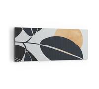 Quadro su Tela 100x40cm Botanica Foglie Minimalismo Stampe Immagini Murale