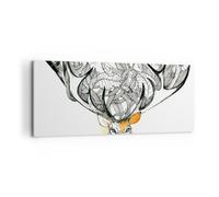 Quadro su Tela 100x40cm Caro Selvaggio floreale foresta Stampe Immagini Murale