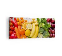 Quadro su Tela 100x40cm Cibo verdura mangiare fresco Stampe Immagini Murale