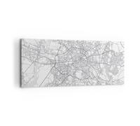 Quadro su Tela 100x40cm Città mappa Berlino Stampe Immagini Quadri Murale