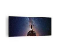 Quadro su Tela 100x40cm Cosmo scala uomo Stampe Immagini Quadri Moderni Murale