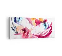 Quadro su Tela 100x40cm femmina fiore estate viaggio di nozze Stampe Murale