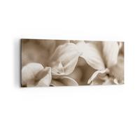 Quadro su Tela 100x40cm Fiori Boho Senza Stampe Immagini Quadri Moderni Murale