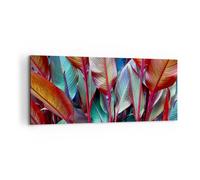 Quadro su Tela 100x40cm Foglie Botanica Boho Stampe Immagini Quadri Murale