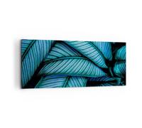 Quadro su Tela 100x40cm Foglie Botanica Impianti Stampe Immagini Quadri Murale
