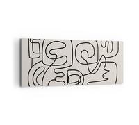 Quadro su Tela 100x40cm Linea figure forme Stampe Immagini Quadri Moderni Murale