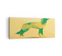 Quadro su Tela 100x40cm Lupo moderno grafica Stampe Immagini Quadri Murale