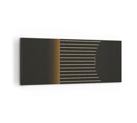 Quadro su Tela 100x40cm Moderno nero giallo Stampe Immagini Quadri Murale