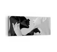 Quadro su Tela 100x40cm Nero bianco statua Stampe Immagini Quadri Moderni Murale