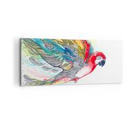 Quadro su Tela 100x40cm Parrot ali piume la natura Stampe Immagini Quadri Murale