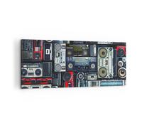 Quadro su Tela 100x40cm ricevitore radio Stampe Immagini Quadri Moderni Murale