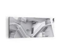 Quadro su Tela 100x40cm Scienza illusione scale Stampe Immagini Quadri Murale