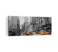 Quadro su Tela 100x40cm Stampe da Parete America New York strada Grandi Decorazione Murale Camera da Letto Cucina 1 pezzo Quadri Moderni Soggiorno Grafica Immagini Wall Art Canvas AB100x40-0445