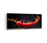 Quadro su Tela 100x40cm Stampe da Parete Chilli Paprika biologica l'agricoltura Grandi Decorazione Murale Camera da Letto 1 pezzo Quadri Moderni Soggiorno Immagini Wall Art Canvas AB100x40-3193