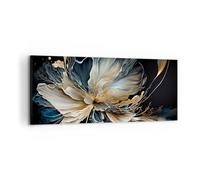 Quadro su Tela 100x40cm Stampe da Parete Fiore Botanica Art Deco Grandi Decorazione Murale Camera da Letto Cucina 1 pezzo Quadri Moderni Soggiorno Grafica Immagini Wall Art Canvas AB100x40-5766