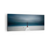 Quadro su Tela 100x40cm Torre spiaggia cielo Stampe Immagini Quadri Murale