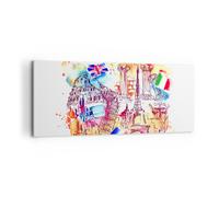 Quadro su Tela 100x40cm Viaggi l'Europa la storia il castello Stampe Murale