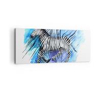 Quadro su Tela 100x40cm Zebra Stripes fauna selvatica pelliccia Stampe Murale