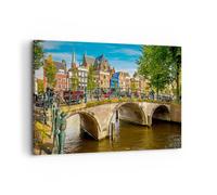 Quadro su Tela 100x70cm Amsterdam archi architettura costruzione Stampe Murale