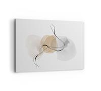 Quadro su Tela 100x70cm Astratto minimalista acquerello Stampe Immagini Murale