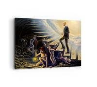 Quadro su Tela 100x70cm Astrazione nuvola nera oscurità Stampe Immagini Murale