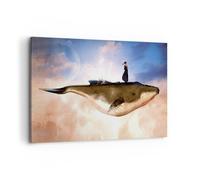 Arttor Quadro su tela Balena Donna Cielo 100x70 cm AA100x70-5040