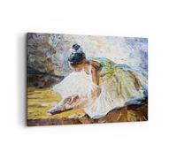 Quadro su Tela 100x70cm Ballerina ragazza olio Stampe Immagini Quadri Murale