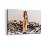 Quadro su Tela 100x70cm Bellissimo Donna Moda Stampe Immagini Quadri Murale
