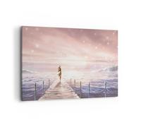 Quadro su Tela 100x70cm Bridge Donna Le Stelle Stampe Immagini Quadri Murale